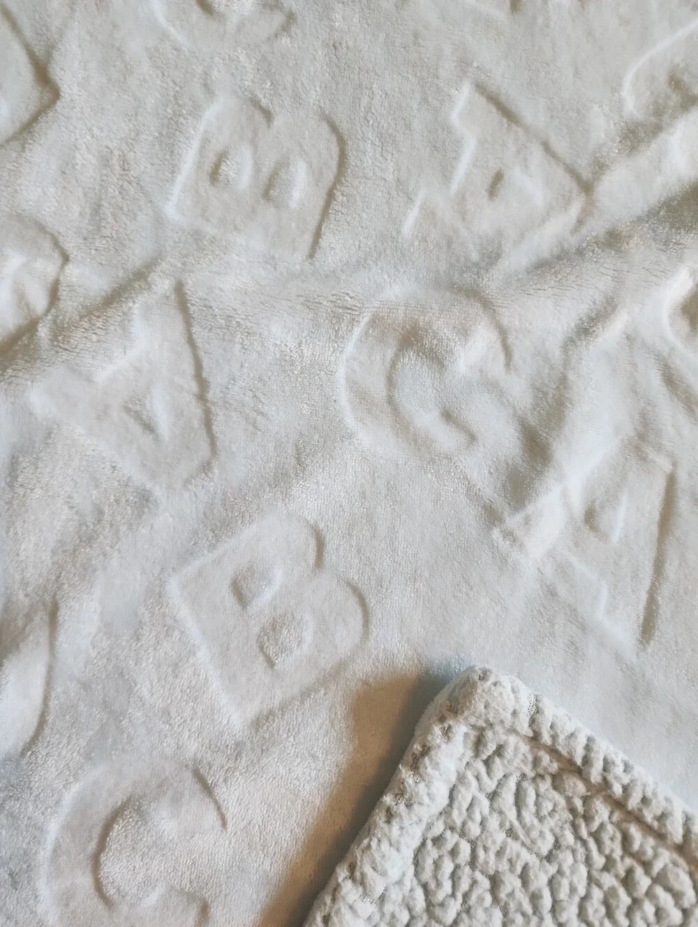 Little Beginnings ABC Baby Alphabet Blanket -Plush BLUE Embossed